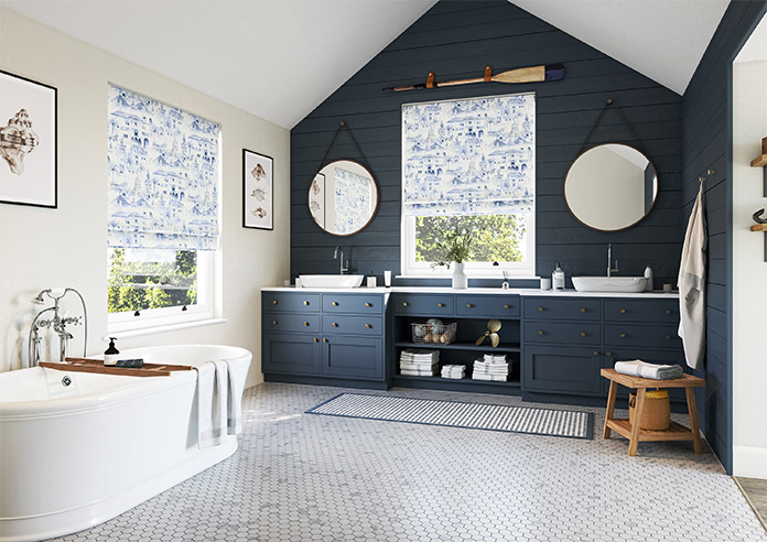 Voyage, Atlantic Blue - Twist&Fit Roman Blind - Image 6